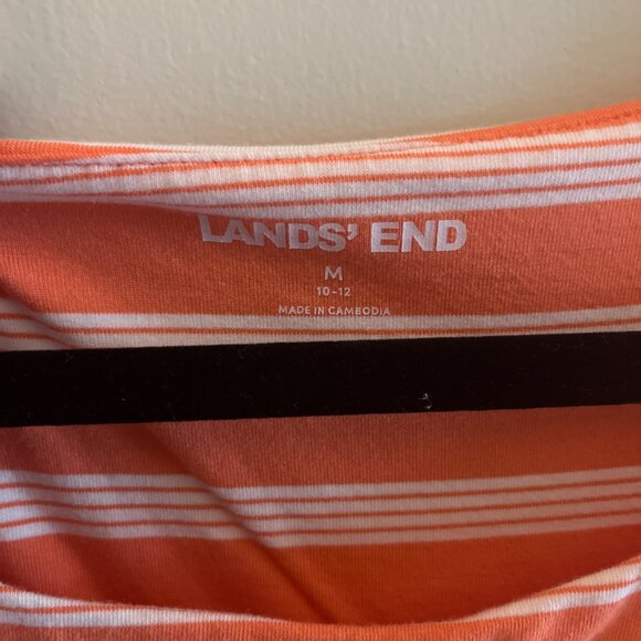 Lands' End Women's Cotton Modal Boatneck Twist Dress - Picture 5 of 5